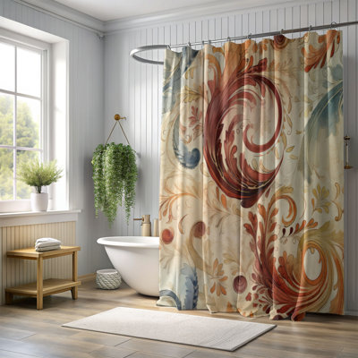 Nostalgic Swirls - Rideau de douche Premium