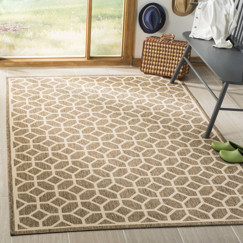 Kelli Performance Geometric Indoor/Outdoor Area Rug, Rectangle 5'3" x 7'6"