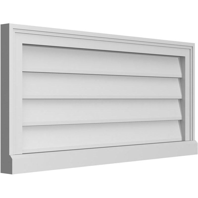 Cadre de seuil Brickmould, brun clair apprêté, H 16 po x l 34 po x P 2 po