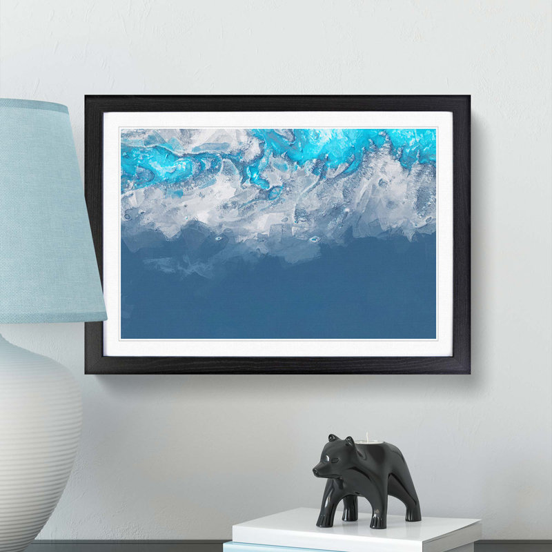 Take a Chance in Abstract - Picture Frame Painting Print, 27cm H x 36cm W x 2cm D, Black Framed