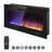 Luxury LED Slim Design Electric Fireplace Insert with Log & Crystal Embers-1978184569