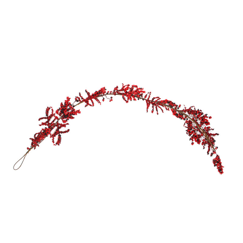 Guirlande de Noël artificielle baie rouge 6 pi x 8 po - non éclairée