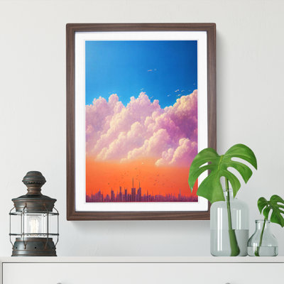 City Skyline Under Clouds - Print