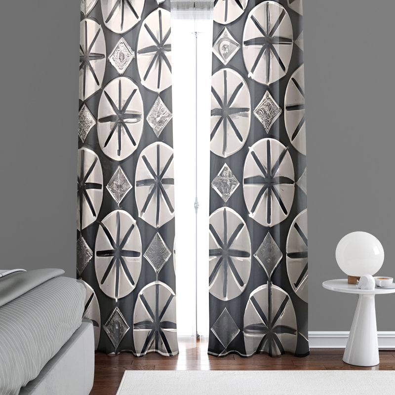 Rideau en polyester Amzie, L 40 po x L 52 po