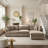  118.5” Oversized Modular Sectional Down Filled 4-Seater L Shape Upholstery Sofa with Storage Ottoman-647205242-646506176