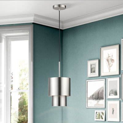 Zolana 1 Light Brushed Nickel Mini Pendant