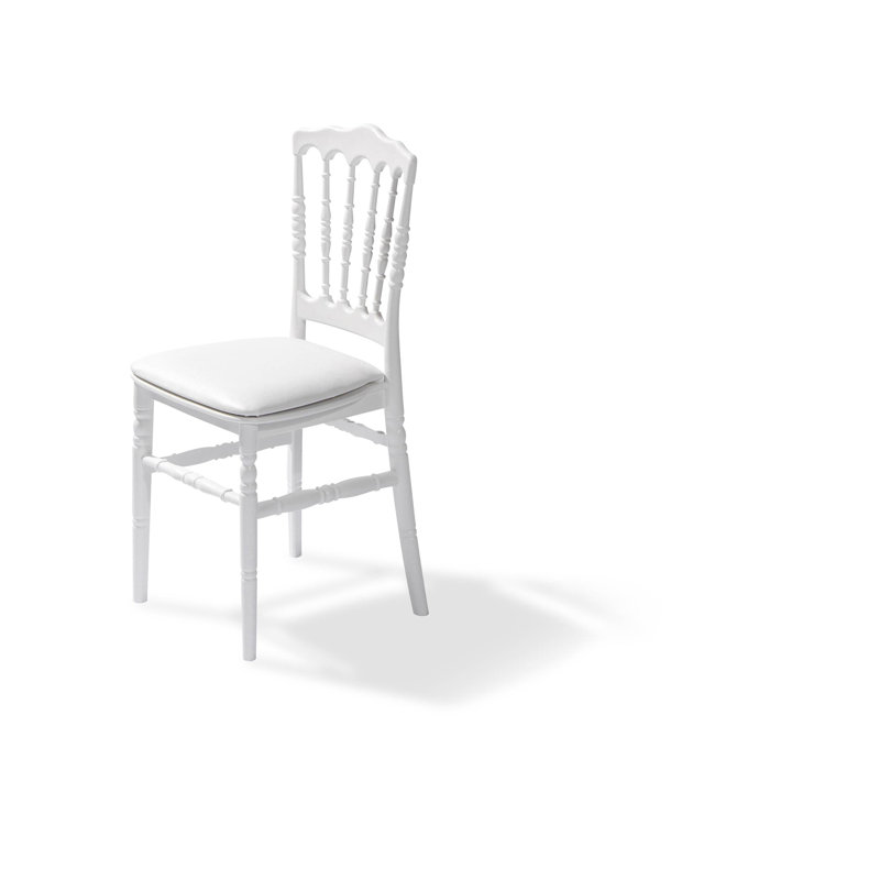 Seat Cushion Faux Leather For Napoleon/Tiffany Chair, 38.5X40X2.5Cm (Wxdxh), White