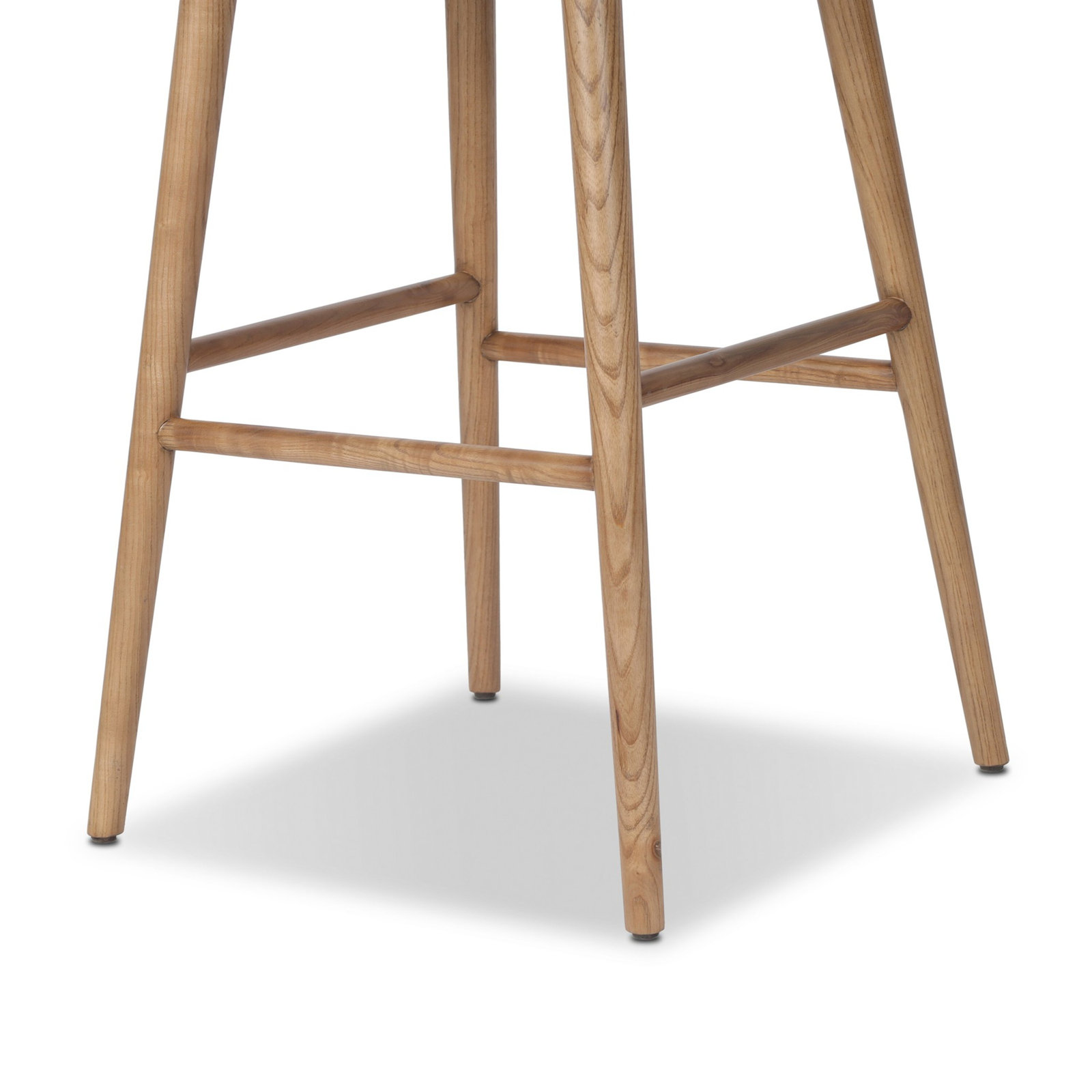 Bahari Swivel Bar and Counter Stool, Bar Stool (30.5" Seat Height), Dulane Moss/Genuine Leather, Amber Ash