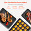 Baking Pan Set 3-Piece Nonstick Carbon Steel Bakeware Set with Silicone Handle-108647669