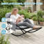 Single Steel Tube Rocking Chair, Technical Fabric-134086095