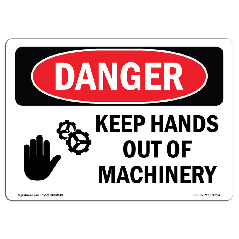 Panneau de danger OSHA, H 12 po x l 18 po x P 0,1 po
