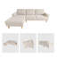 2-Piece 90" Upholstered L-Shaped Chenille Corner Sofa -222493341