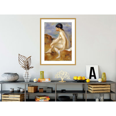 BatherPierre-Auguste Renoir - Impression giclée sur cadre