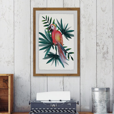 Red Parrot - Single Picture Frame Painting