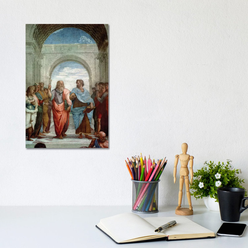 Aristotle And Plato: Detail From The School Of Athens In The Stanza Della Segnatura, 1510-11 by Raphael - Wrapped Canvas Gallery-Wrapped Canvas Giclée