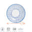 Nicola Spring Hand-Printed Cappuccino Saucers - 14.5cm - Navy - Pack of 6