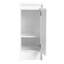 Rangement de salle de bain blanc brillant avec porte à fermeture en douceur et finition intérieure réglable
