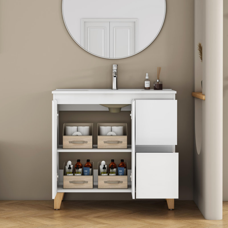 Modern Bathroom Vanity Combo with Soft-Close System