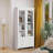 White Bookcase With Glass Doors