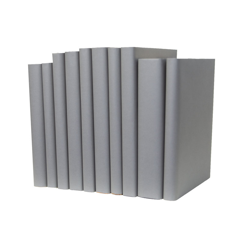 Livres décoratifs - Ensemble de livres surdimensionnés en papier ardoise - 1 pied de livres gris