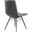 4 chaises de salle à manger à dossier gris anthracite avec finition bronze industriel - élégantes et confortables pour 4 pièces