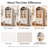 71'' Tall Full Wood Arched Storage Cabinet Adjustable Shelves Bookcase With LED Lights-1701483648