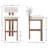 Francile Upholstered Stool with Solid Wood Frame-352002160-352002161