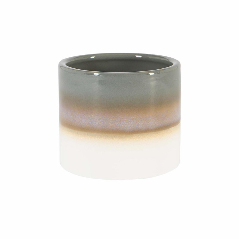 Nicola Spring - Reactive Glaze Plant Pot, 9cm H x 10.5cm W x 10.5cm D, Grey