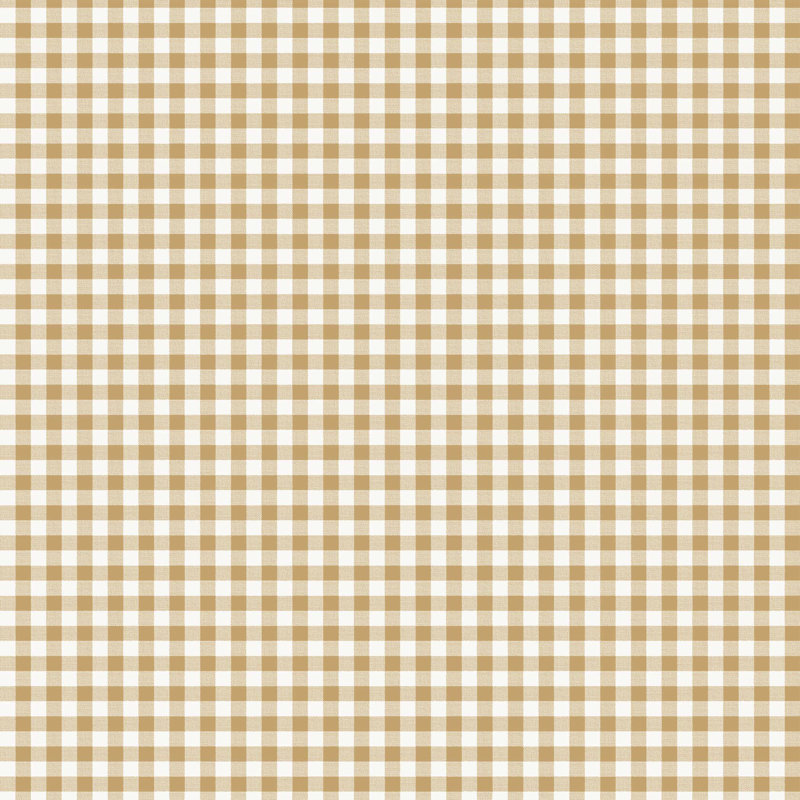 Papier peint à carreaux Gingham, Doré