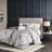 Transitional Bedroom With Contrasted Design And Button Closure Full/Queen Printed Solid Color Reverse Charming Accents