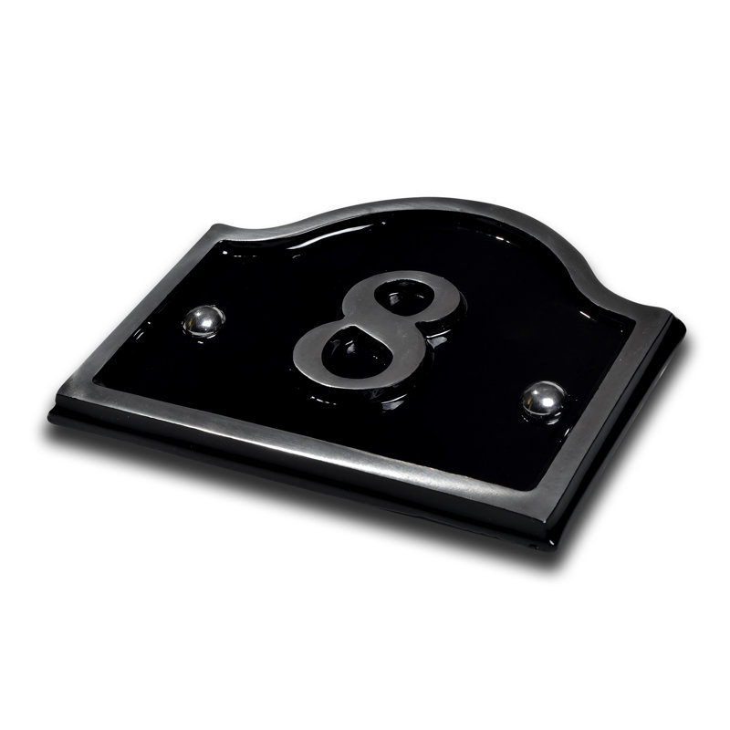 Jaclynn 11.5cm H Reflective Metal House Number, 8