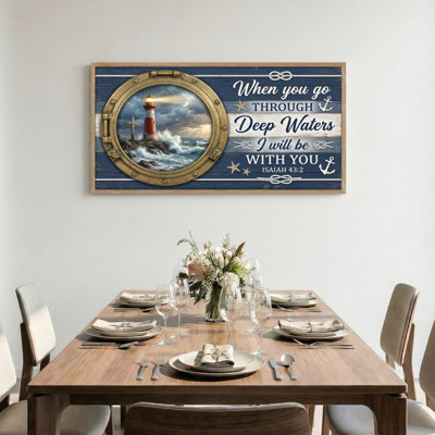 Nautique thème toile encadrée, ensemble de reproductions de peintures à l'huile de 1 48 po x 24 po