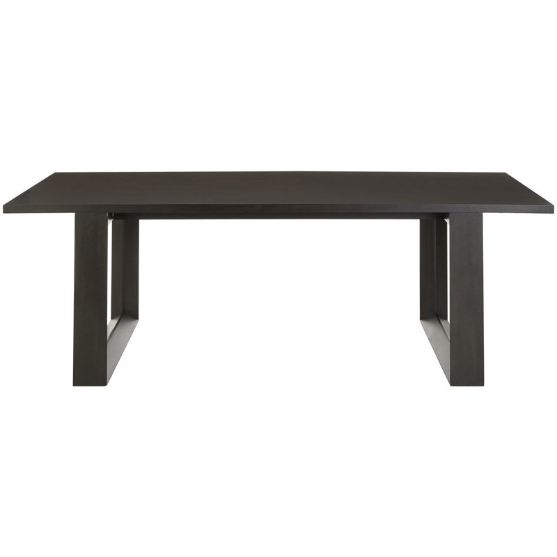 Hezzie Oak Rectangular Dining Table with Wood Base