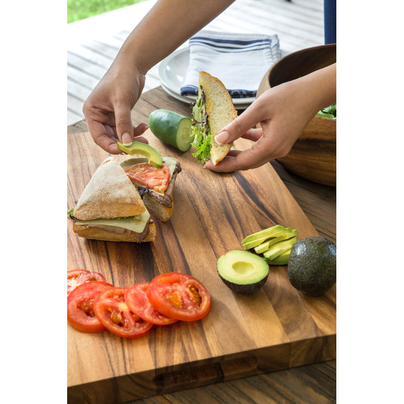 Planche à découper à grain long Ironwood Gourmet, bois d'acacia, petit, Grand