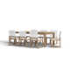 Joly 87'' Rectangular 8 - Person Outdoor Dining Set