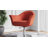 Voyager Modern Woven Blend Upholstered Metal Swivel Armchair in Smokey Blue-24542581