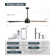 72 Inch 9-blades Ceiling Fans With Lights, Remote Control And Smart App, 24W LED, 6-Speed, Reversible Quiet DC Motor, Timer