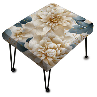 Motif subtil Mandalas Ii Boho - Repose-pieds rectangulaire floral