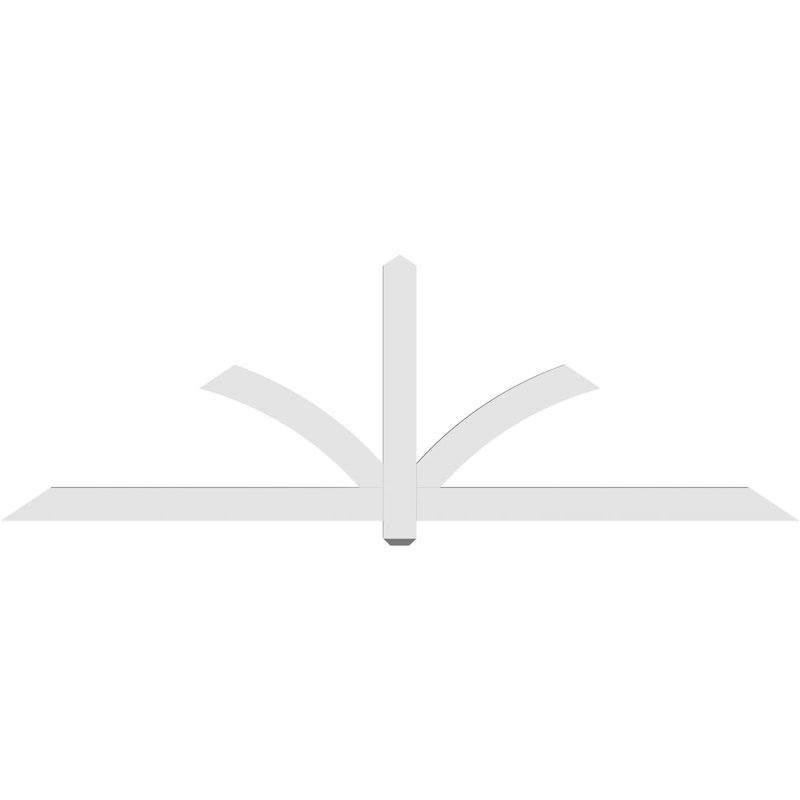 Support pour pignon en PVC Redmond, H 32 po x l 96 po (pas : 8/12), P 2 po x F 4 po