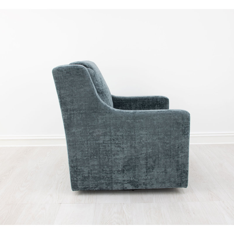 Luna Swivel Club Chair, Aegean Blue Gray