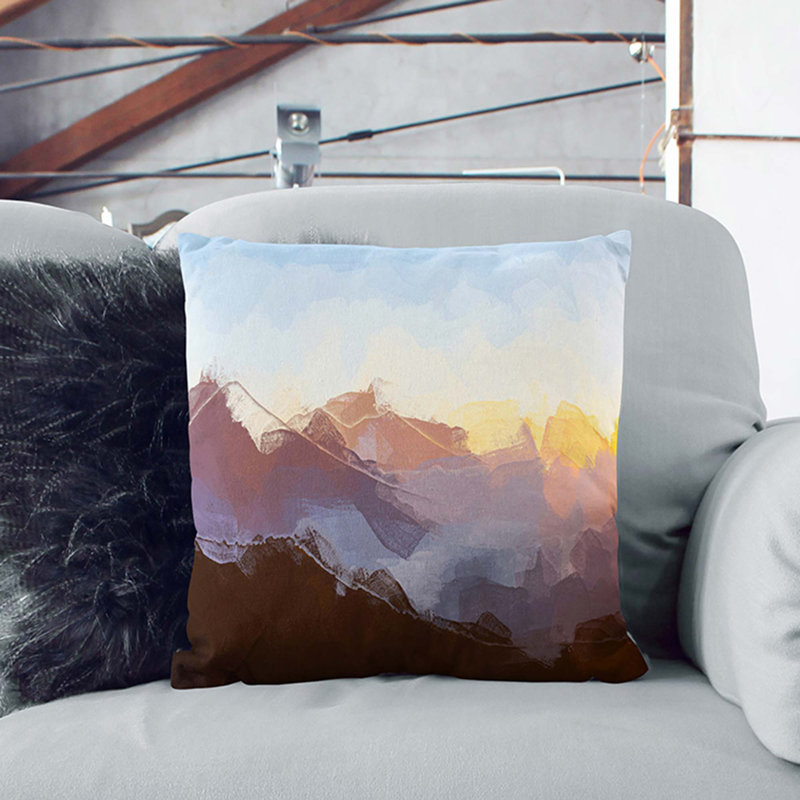 Abstract Square Throw Cushion, 55cm H x 55cm W x 20cm D, White