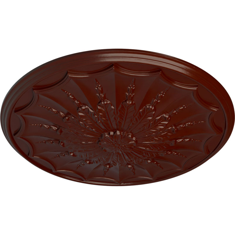 Brushed Mahogany Urethane Ceiling Medallion, 27-1/8"