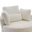 Upholstered Teddy Swivel Armchair With Footstool-262025172