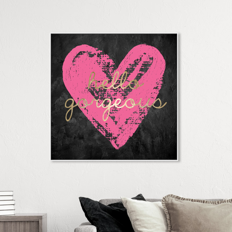 " Gorgeous Salute Hot Pink ", White Framed, 40" H x 40" W