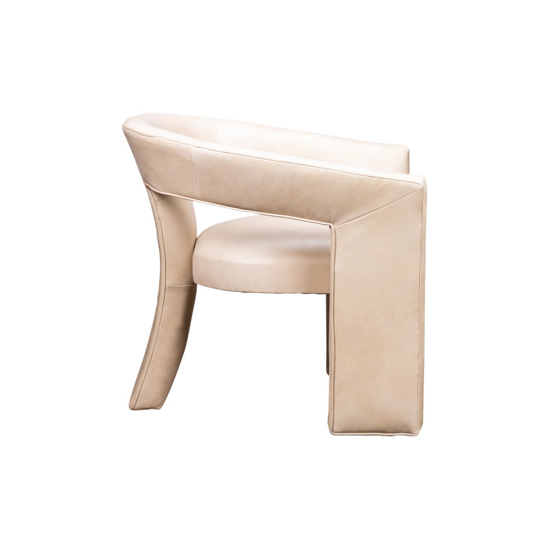 Gramercy Armchair, Gramercy Khaki Genuine Leather