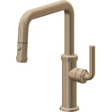 Descanso Kitchen Pull-Down Kitchen Faucet With Button Sprayer - Quad Spout