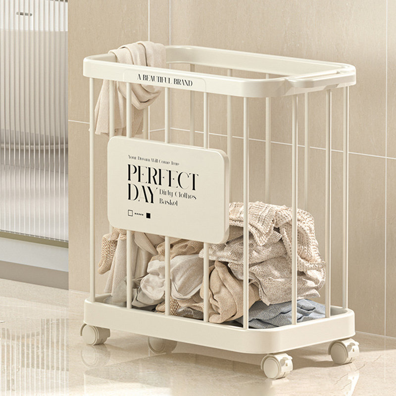 Panier à linge sale avec roulettes, grande capacité, fabrication robuste et robuste