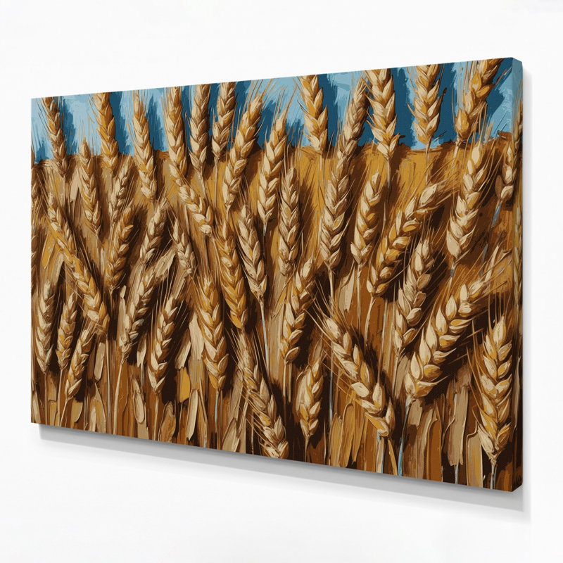 «Farm Wheat Bundles», art mural sur toile beige, H 8 po x l 10 po