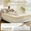 Matelas hybride à ressorts ensachés en mousse à mémoire de forme 10 po / 12 po dans une boîte à soulagement de la pression mi-ferme pour isolement de mouvement CertiPUR-US-948211550-954020889