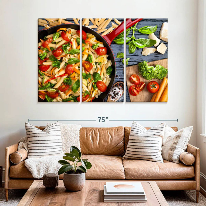 Yarlin Spring Vegetables Pasta, 42" H x 65" W